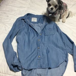 Chambray button up shirt American Eagle